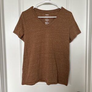 Sonoma V-Neck Brown Everyday Tee Size Medium
